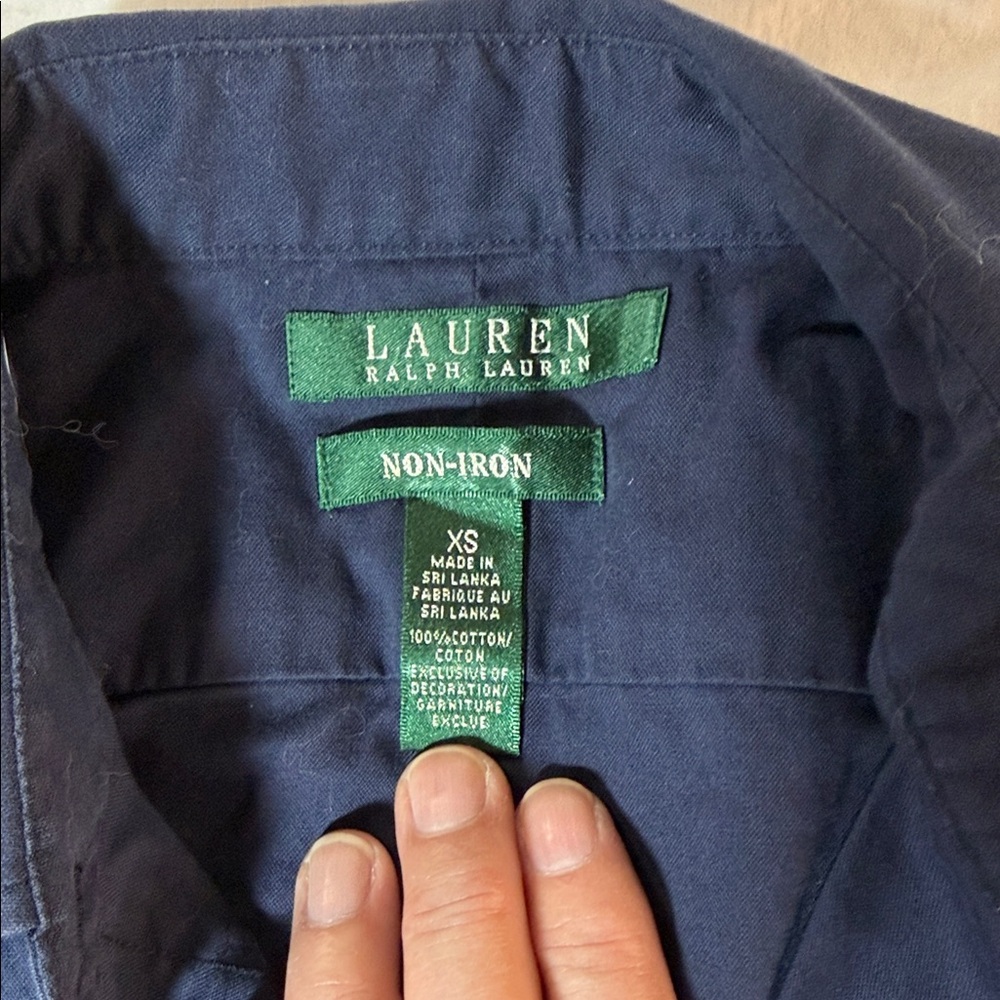 Women’s Navy Blue Button Down Shirt - Picture 2 of 7